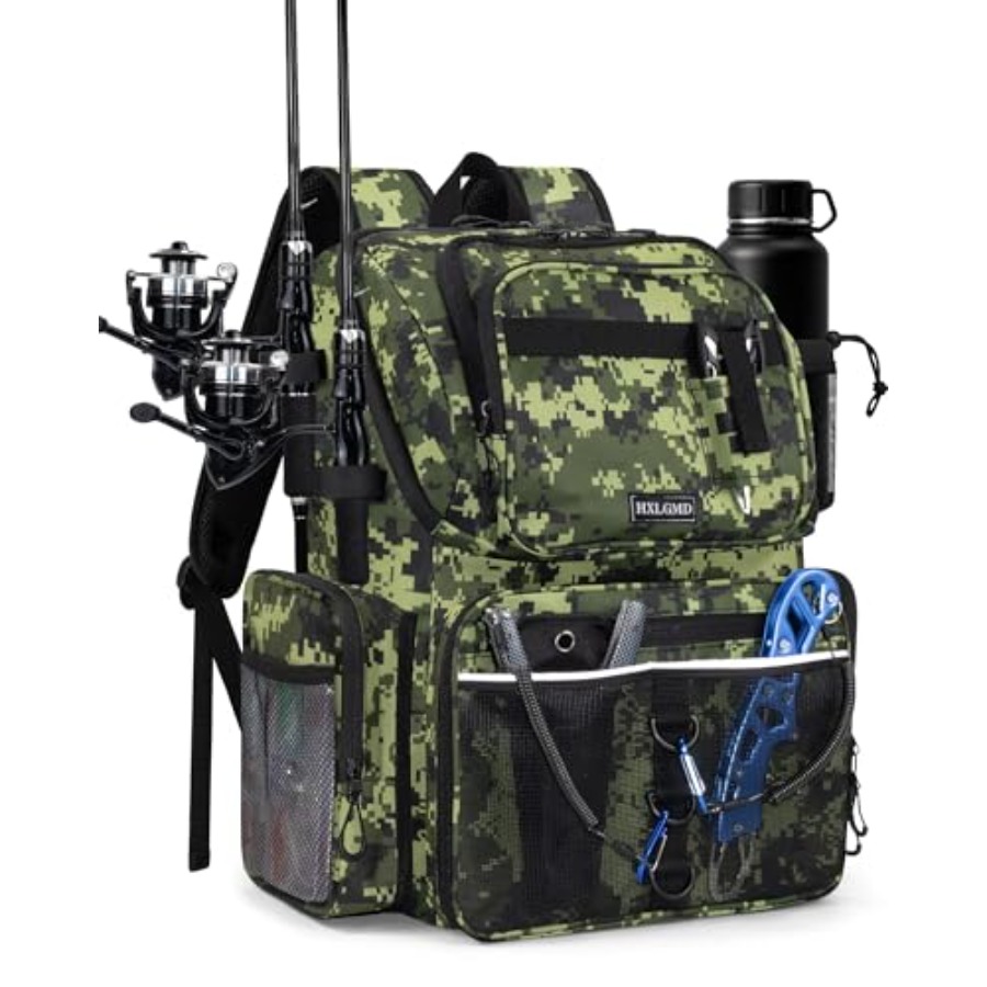 Fishing Backpack - Fishing Backpack with Rod Holders, 43L