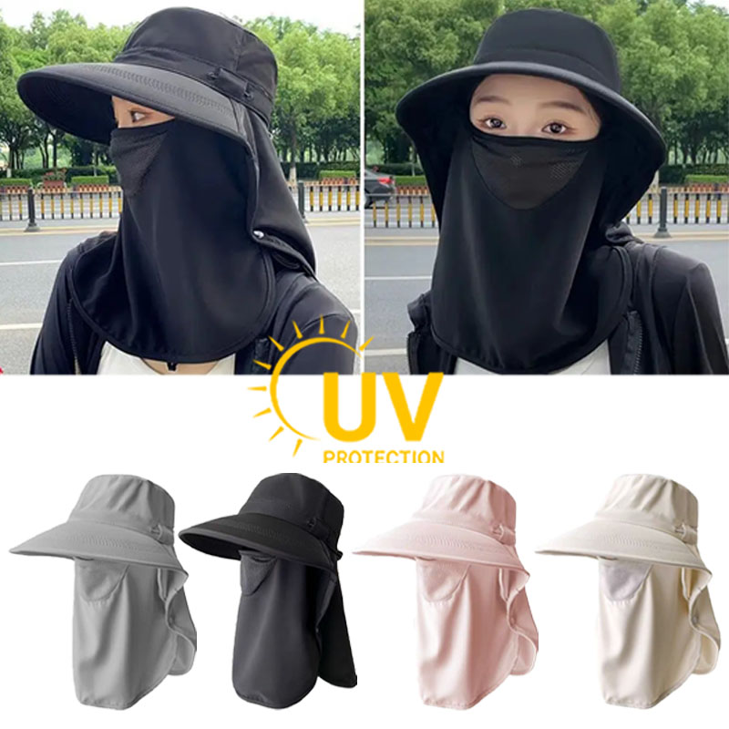 Full Coverage Sun Hat with Fac - Fishing Mask Sun Protection review and price