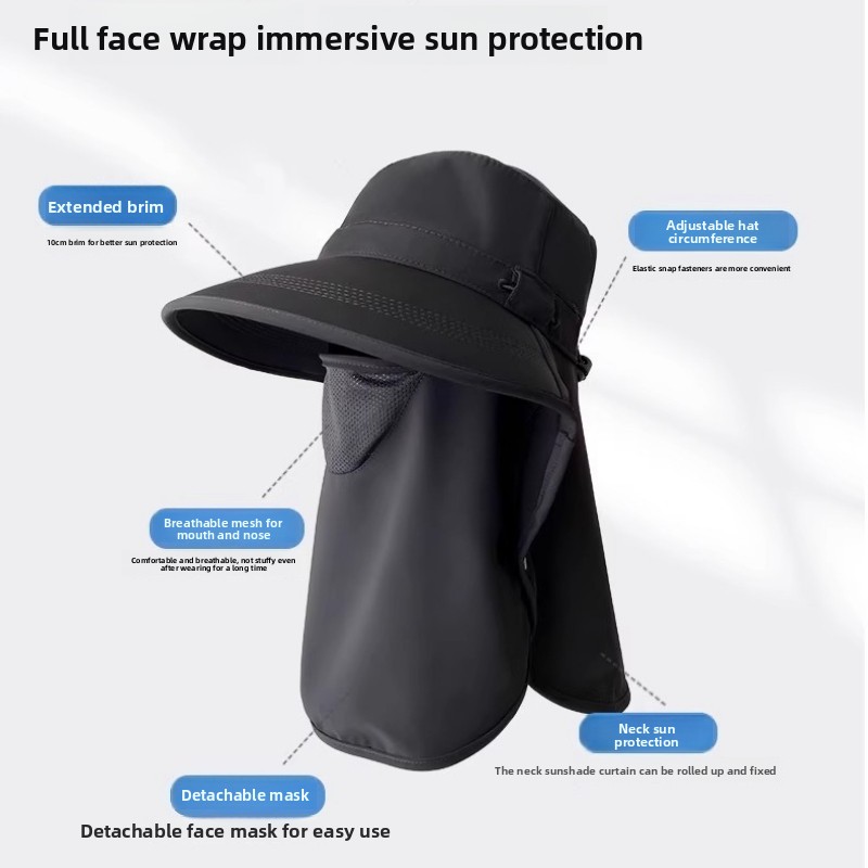 Full Coverage Sun Hat with Fac - Fishing Mask Sun Protection review and price