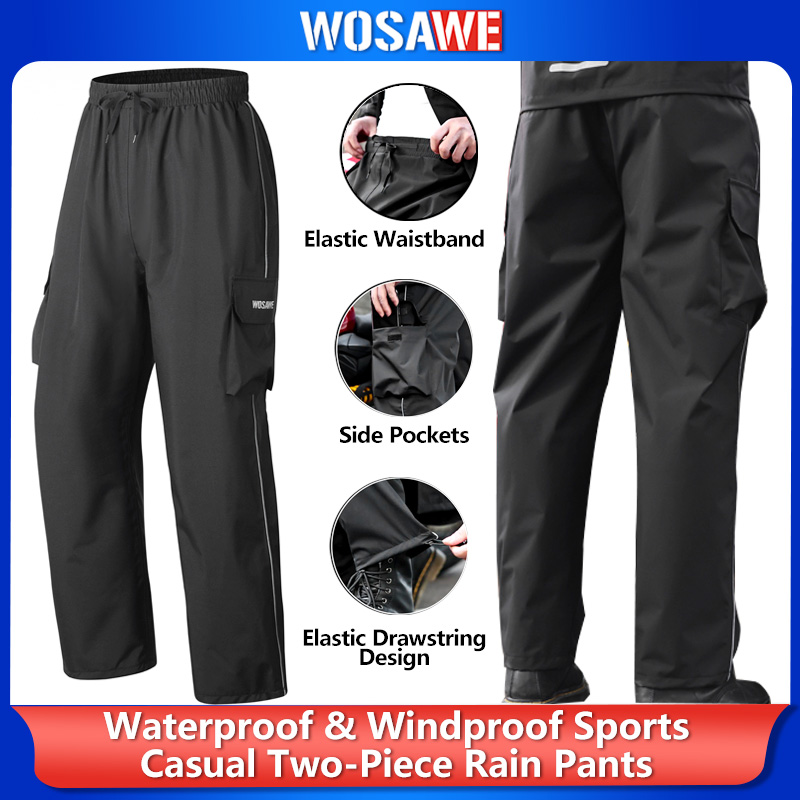 WOSAWE Motorcycle Rain Pants R - Fishing Rain Suit review and price