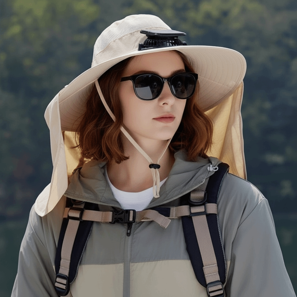 New UPF50+ Solar Fan Hat with  - Fishing Hat review and price