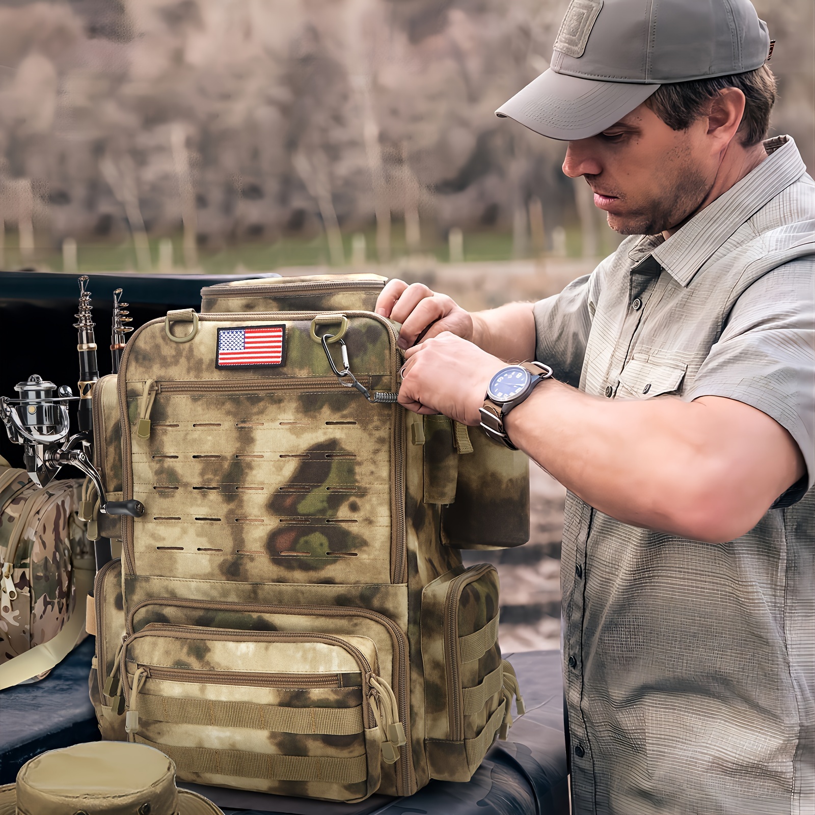 A Spacious 11.89gal Fishing Ba - Fishing Backpack review and price