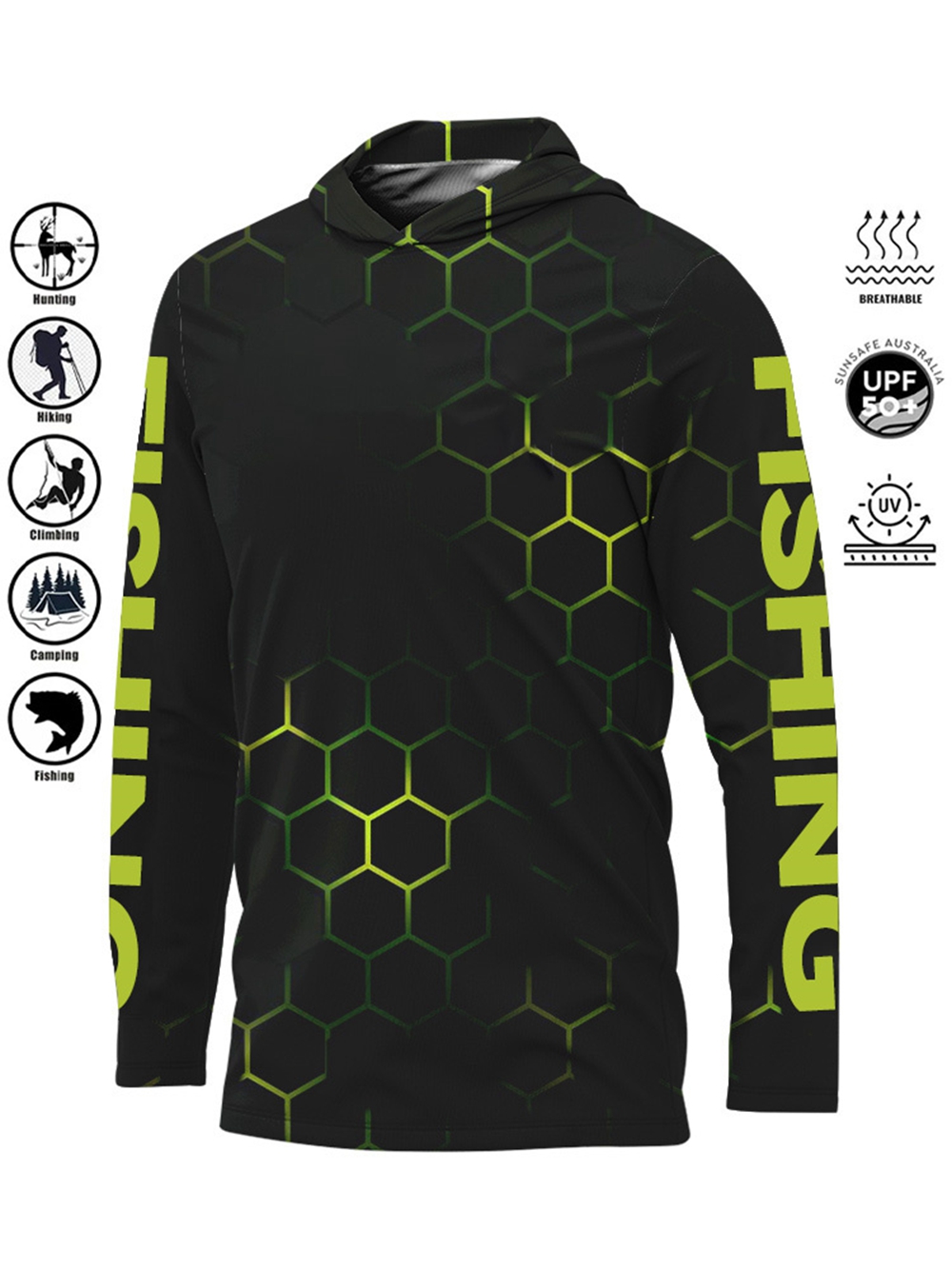 MALFC Hood Fishing Shirt Fishi - Fishing Shirt Uv Protection review and price